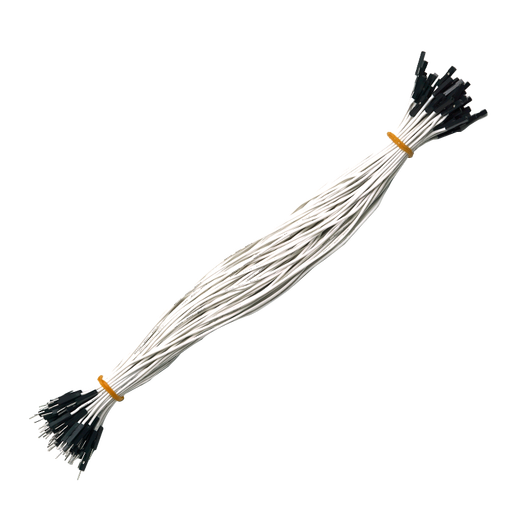 Throwing stones 1P rehearsal DuPont wire 26AWG silicone insulated wire High temperature resistant electronic wire Experimental supplies 100 wires in a bundle 20cm wire length 100 wires/piece White 30cm female to female
