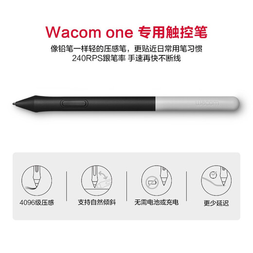 Wacom 数位屏 手绘屏 数位板 手绘板 绘画屏  写字板电子绘板 电脑 新帝 DTC133W0F【标机+遥控器】