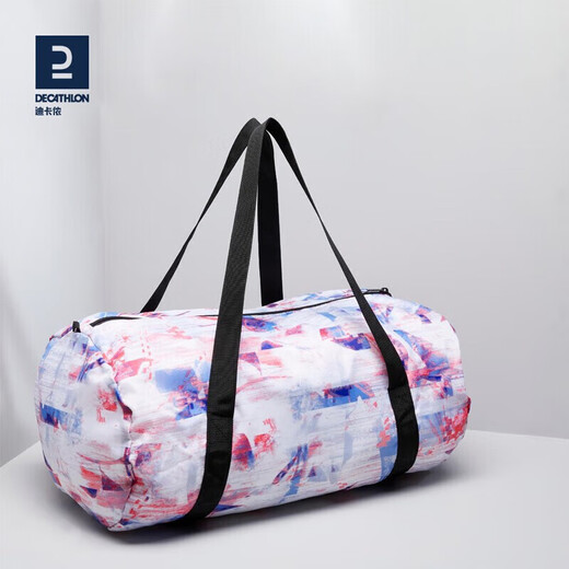 Decathlon large capacity handbag adult storage bag fitness travel bag classic black 1446242