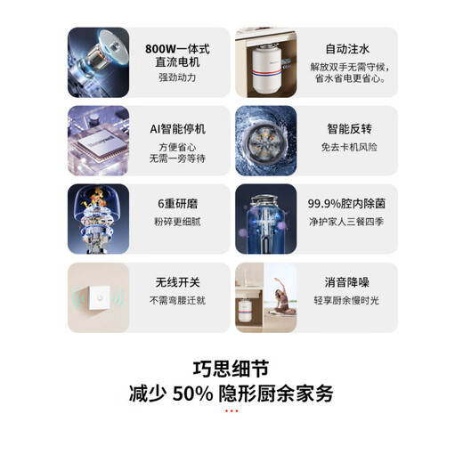 Honeywell kitchen waste disposer kitchen food waste shredder newly upgraded H8PROMAX series H8