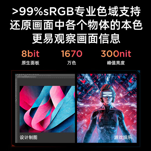 联想（Lenovo）拯救者23.8英寸FHD IPS原生180Hz刷新率 双接口升降旋转 护眼高色域 暗区突围电竞游戏显示器 R24e
