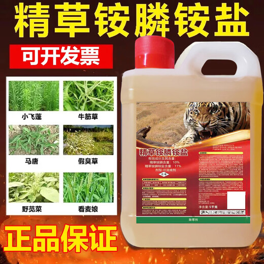 Precise glufosinate ammonium salt high concentration orchard wasteland root rot herbicide cowgrass small flypong garden pesticide 5kg (1 barrel)
