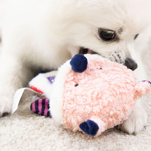 GiGwi Dog Toy Ring Paper Fox Sound Plush Teeth Cleaning Resistant Bite Dog Toy Bite Resistant Puppy Toy Pet Toy