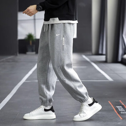 Nike (NIKE) pants men's sweatpants casual cuffed pants long pants sports pants men's running pants 6366 thin BV2763-063 pure cotton leggings breathable M120-130Jin Jin equals 0.5 kg