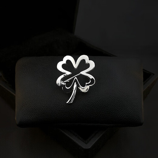 Jianla's new four-leaf clover brooch, men's and women's suit collar button, fashionable temperament corsage, shirt anti-exposure pin, gold B08-305