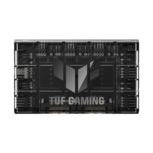 ASUS TUF GAMING TFH-01 fan hub 6 fan control ARGB+PWM/dual SATA power supply/overcurrent & short circuit protection/magnetic design/running indicator light