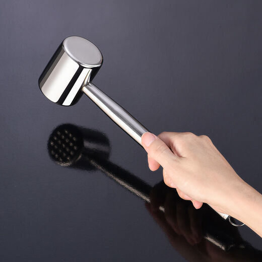 Henlu 304 stainless steel meat hammer solid steak pork hammer kitchen meat hammer household meat hammer tenderizer double-sided 304 thickened double-sided meat hammer