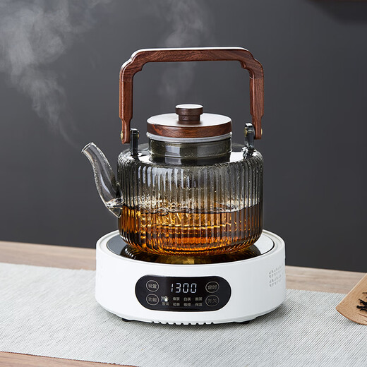 Mesni steaming integrated teapot glass tea brewing teapot steaming teapot lifting beam teapot Kung Fu tea set