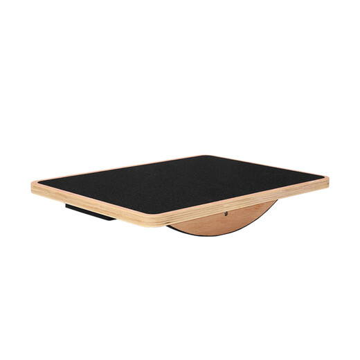 Square wooden balance board fitness balance platform trainer adult training balance anti-slip balance board square black