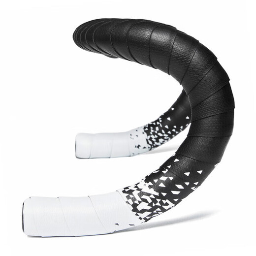 Qianqimeng road handlebar with bicycle handlebar wrap with anti-slip gradient color aurora strap white gradient_with black aluminum alloy handlebar plug