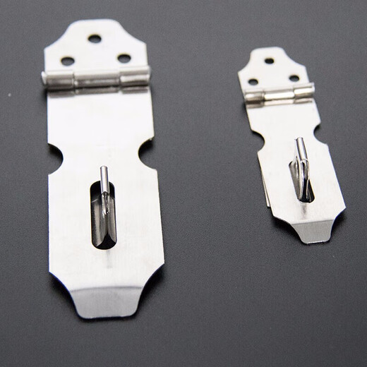 Jinguluo KCAA-561 stainless steel lock anti-theft door buckle door nose latch padlock hasp lock plate lock plate lock padlock (with screws) 4 inches (large size 2)