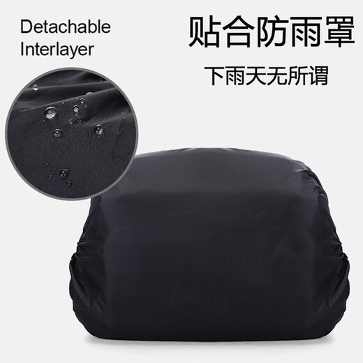 Zhenfenghe Professionelle SLR-Kameratasche Schulter geeignet für Canon, Nikon und Sony spiegellose Fotografietasche Aufbewahrungstasche Fuji Rucksack schwarz groß + Regenschutz