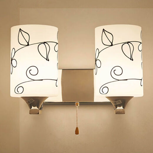 Yilin Wall Lamp Bedroom Wall Bedside Lamp Simple Modern Creative European American American LED Living Room Aisle Stair Lamp 8233-2 9 Watt LED Bulb Warm Light