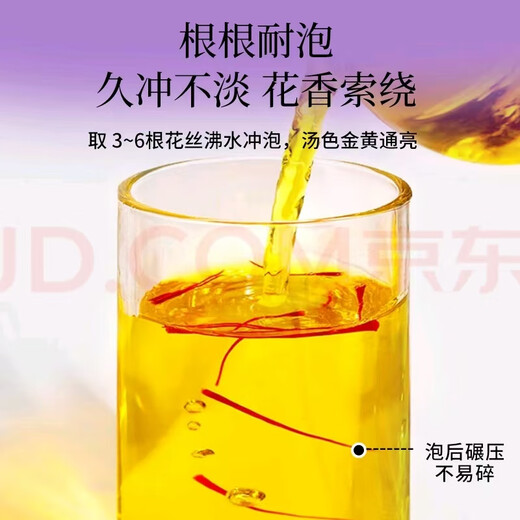 寻鲜藏北藏红花伊朗原产地进口女性养生滋补礼盒装 5克礼盒装产地严选