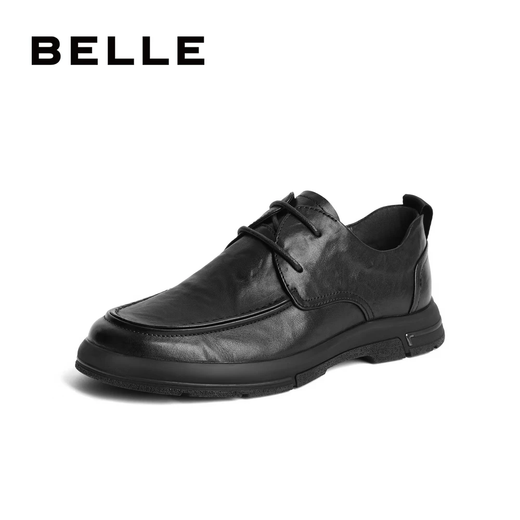 Belle Formal Leather Shoes Men's Comfortable Cowhide Autumn Casual Commuting Business Shoes A1184CM3 Black 39 (245mm)