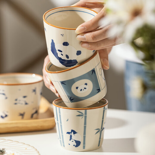 Modern housewife mototo panda teapot gift box tea set complete set of high-looking teapot teacup tea set tea tray gift box gift box mototo hand raised panda teapot 1200ml