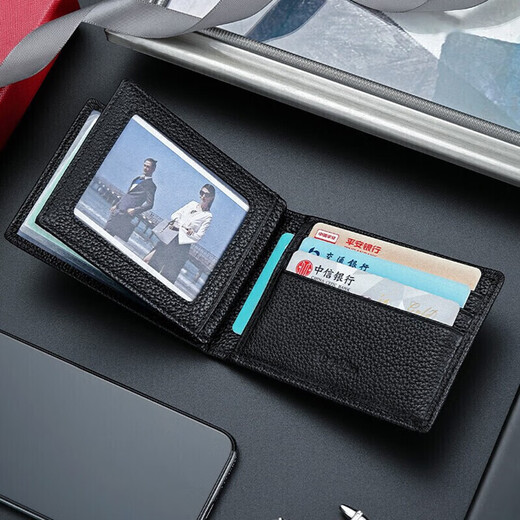 Goldlion Document Pack Gift Box Driver's License Card Holder Leather Driver's License Cover Birthday Gift for Dad