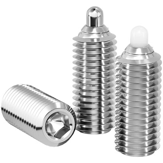 Tianzhuo Hardware POM plastic nylon head plunger spring ball head positioning tight top screw press-in wave bead screw head telescopic pin M12*70 plunger length 5304 heads