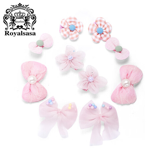 Royal sasa Royal Sasa children's hair accessories cute hair clips with small hair volume, full-covered cloth, no damage to hair clips, hair accessories, hair accessories