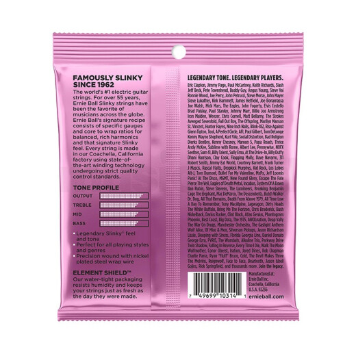 
ERNIE BALL American-made EB string electric guitar string full set 2213 classic model (010.5-048)