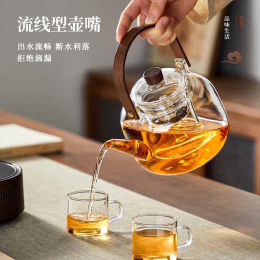 Mingguang teapot glass teapot tea water separation teapot high borosilicate glass kettle glass tea set kung fu teapot