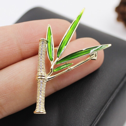 Xifei men's Chinese style bamboo brooch, corsage, literary style, gentleman's calmness, bamboo pin style brooch, suit and coat clothing accessories