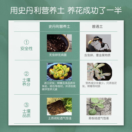 Stanley flower soil nutritional soil flower cultivation universal succulent orchid special vegetable planting flower pot household peat soil planting 6L