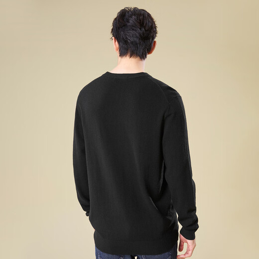 Heilan House pure wool sweater men's light business classic series sweater men's autumn and winter HNZAW3W023A black F9 M 170/88A recommended 63-68kg