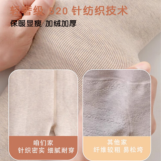 Langsha children's leggings for women in autumn and winter thickened velvet warm pants leggings for outer wear striped high waist pantyhose for middle and large children