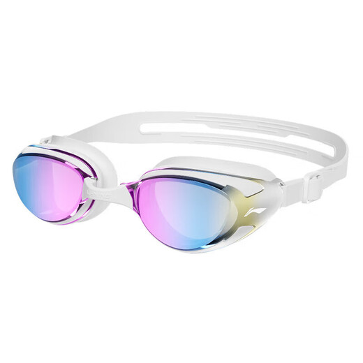 Li Ning (LI-NING) swimming goggles for men and women high-definition anti-fog swimming goggles for adults coated swimming goggles 2766 white