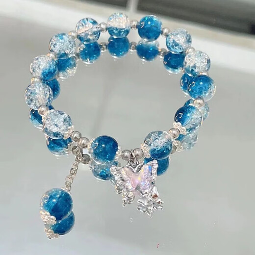 Valentinstagsatmosphäre Super Märchen Schmetterlingsblattarmband Frauen Nischendesign Ins Forest Feenarmband geben Freundin M479+480+481 Drei-teiliges Armband Set