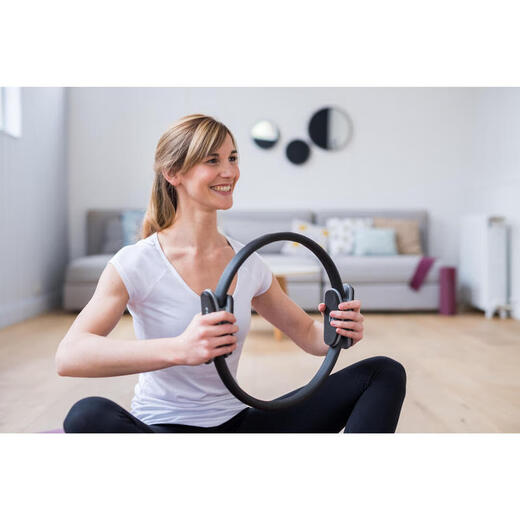 Decathlon (DECATHLON) Pilates circle yoga ring fitness equipment for beginners beginners open back slim thigh magic circle GYPA gray-black