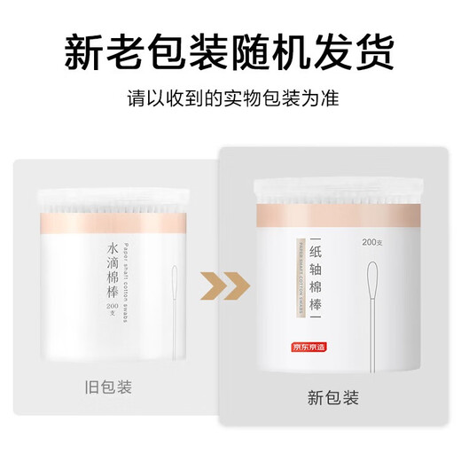 Made in Tokyo, double-headed water drop cotton swabs, 200 pieces * 2 cans, ear cotton swabs, paper shaft, makeup cotton swabs, spiral head cleaning cotton swabs