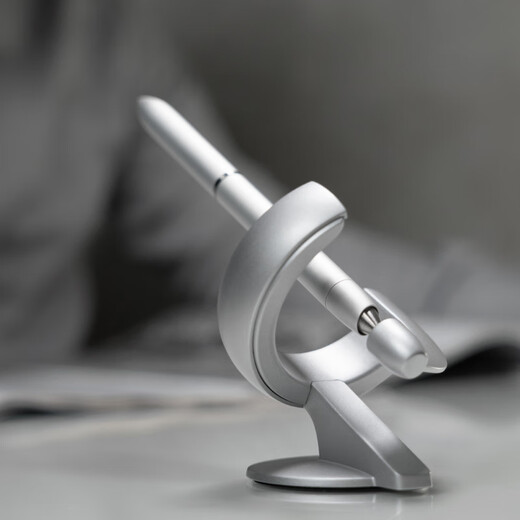 NOVIUM自立笔悬浮笔磁悬浮签字高端笔钢笔办公室摆件商务职场送礼送老师同学男友生日毕业情人圣诞礼物 【太空银礼盒装&不刻字&下单直发】 中性笔