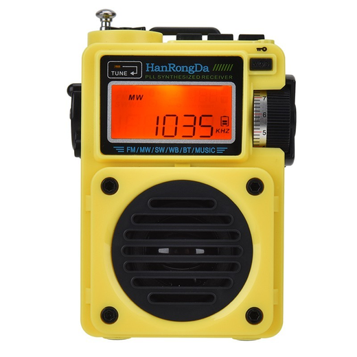
Hanrongda HRD-701 upgraded version portable pocket full-band DSP chip digital display radio micro Bluetooth plug-in audio with lanyard plug-in old man radio Khaki 701 upgraded version + battery + 32G memory card with songs