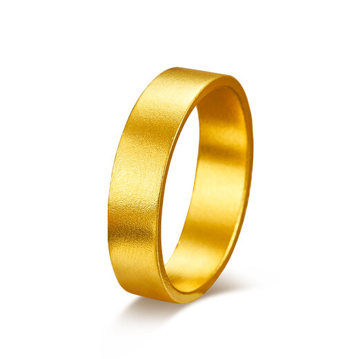 Centenary Fu Brand Ancient Method Solid Ring Gold Ring 999 Pure Gold Solid Ring Couple Ring as a Birthday Gift for Boyfriend, Girlfriend and Wife Ancient Method Right Angle Fixed Ring Ring, About 10g | Circle No. 18# More refunds, less compensation