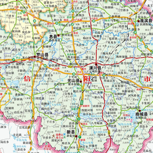 Henan Map 1068*749 mm Papierwandaufkleber 2025 Gelände und Transportkarte der Region