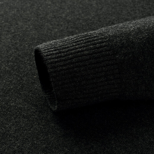 MONTAGUT winter men's 100% pure wool sweater half turtleneck zipper knitted sweater dark green 52