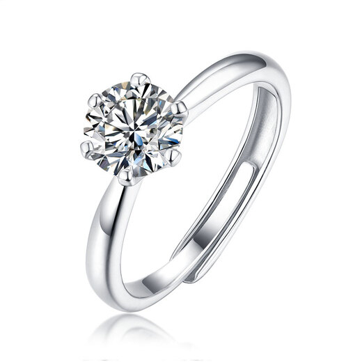 AVHE platinum diamond ring PT950 artificially cultivated diamond D color 1 carat six-claw ring for women to order as a wedding gift for Chinese Valentine's Day Platinum time brushed men's ring-30 points diamond 9-20 ring consultation and customization