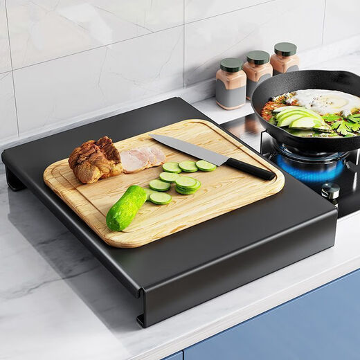 Spade kitchen rack gas stove rack holder stove cover cover household anti-slip induction stove bracket gas stove pot holder black paint length 35 depth 48 height 9 load-bearing 50Jin Jin is equal to 0.5 kg