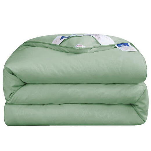 Edredón de seda seda de morera edredón de primavera y otoño con aire acondicionado edredón de invierno engrosado edredón individual doble edredón con núcleo color sólido color jade en relieve 150 * 200 cm4 Jin Jin equivale a 0,5 kg
