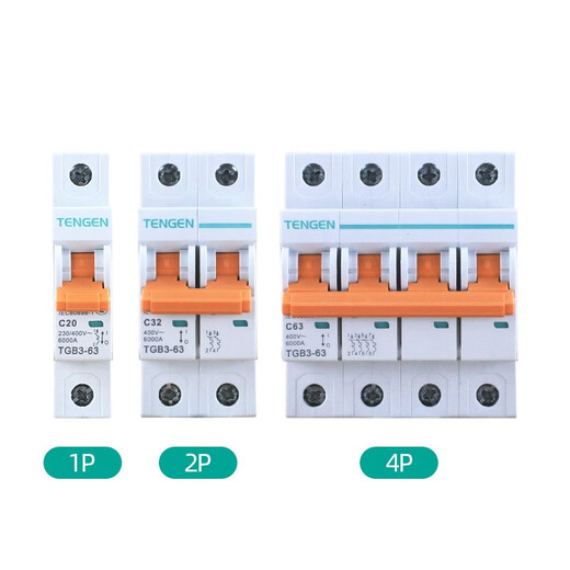Tianzheng électrique TENGEN Tianzheng TGB3-63/125 interrupteur à air petit disjoncteur 2P3P4P interrupteur 20A32A63A 63A 2P