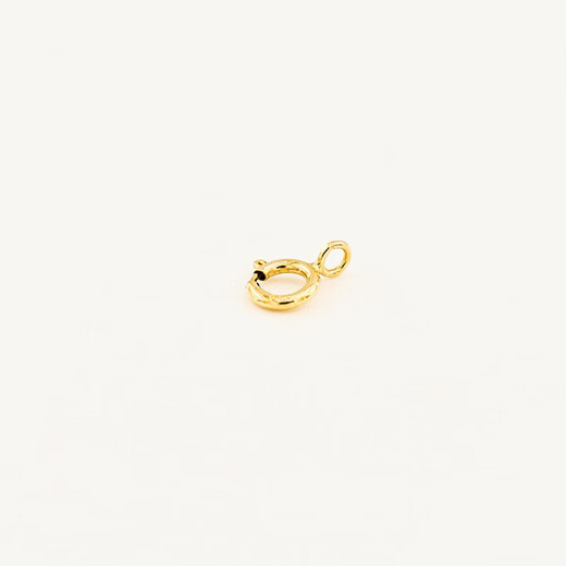 Beiyou pure 18K gold spring buckle PT950 spring buckle raw ring buckle K gold necklace connection buckle Au750 bracelet buckle 18K gold 4MM spring buckle