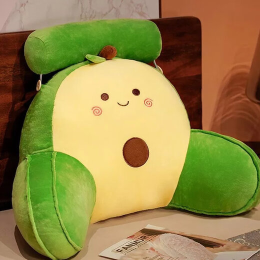 Selected bedside cushion soft bag large back sofa dormitory pillow bed reading student pillow Bread strawberry with zipper removable and washable Home economic model 61.1*41*16 cm