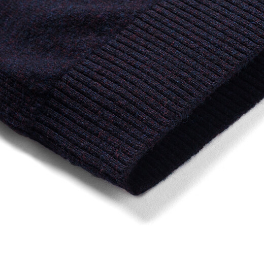 MONTAGUT winter men's 100% pure wool sweater half turtleneck zipper knitted sweater Navy 54