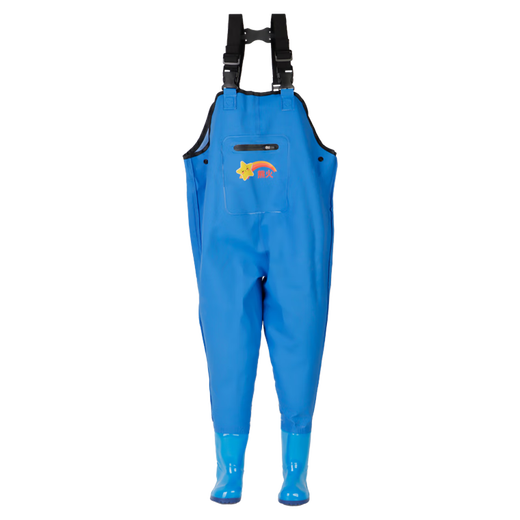 Xionghuo children's 50 silk waders 26 size outdoor waders for catching fish and catching kelp zipper straps waterproof one-piece rain boots