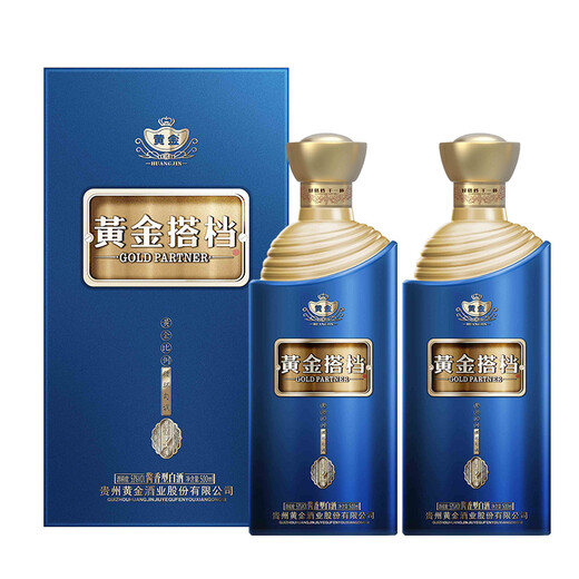 Vino de salsa dorada, pareja dorada, vino blanco con sabor a salsa de diamantes azules de 53 grados, vino de grano puro Guizhou, vino de alto grado Daqu Kunsha, 500 ml, 53 grados 500 ml, 6 botellas [Diamante de pareja dorada]