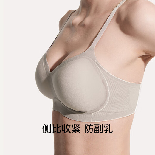 Ubras off-size special offer diamond gauze sandwich soft support back hook invisible wire-free bra bra small breast push-up bra hot cocoa color M 75A-75B