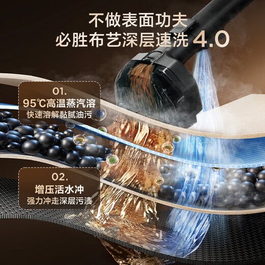 BISSELL Small Steamer Upgraded Version High Temperature Steam Cleaning Machine Fabric Sofa Multifunctional Cleaning Machine Washing Curtains Mattress Carpet Cleaning Machine Vacuum Cleaner Steam Washing and Suction All-in-One Machine Upgraded Version Multifunctional Cleaning Small Steamer-3700Z