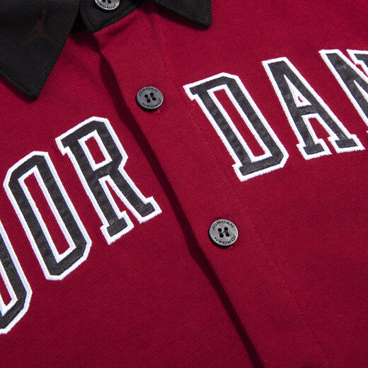 Nike JORDAN Nike AJ boys pure cotton short-sleeved polo shirt 2025 summer new children's short-sleeved T-shirt Jester red pure cotton 150/72 recommended height 140-152cm